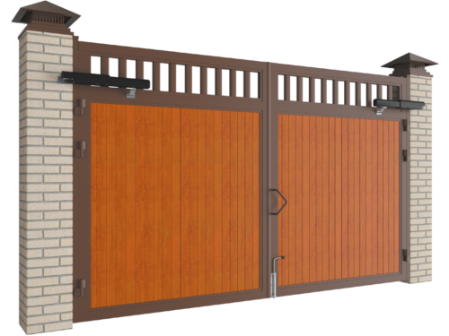 DoorHan 3500×2000 распашные ворота сэндвич-панели