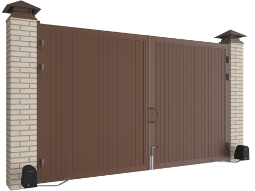 DoorHan 4000×2000 распашные ворота профлист