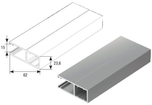 RG62BS04 DoorHan - Направляющий профиль усиленный RG62BS