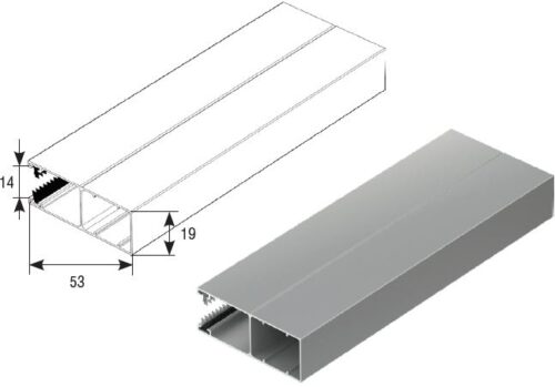 RG53MS07 DoorHan - Направляющий профиль с щеткой RG53MS