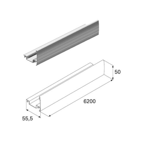 Ветроотбойник 400 RAL из алюминия 1 мм RAL3005 бордовый глянцевый (арт. DH-RS WWN400Z/5)