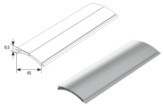 Профиль экструдированный RHE45M (арт. RHE45V-BP)