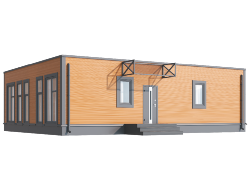 Домокомплект DoorHan 118-1 площадью 118 м2. Габариты (12120×9730) 1 этаж (арт. HOUSE DOORHAN 118-1)