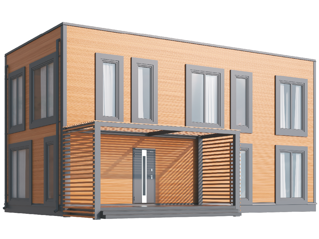 Домокомплект DoorHan 148-2 площадью 148 м2. Габариты (12215×6055) 2 этажа (арт. HOUSE DOORHAN 148-2)