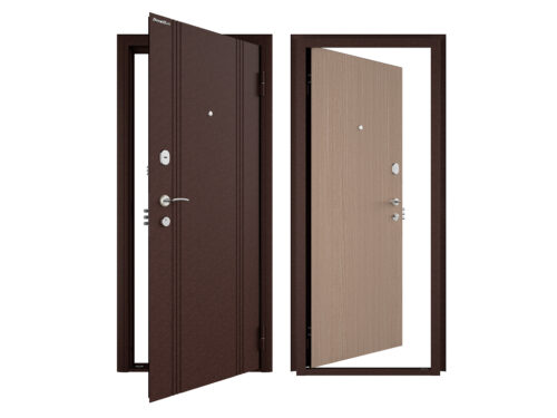 Дверь DoorHan/880/2050/Комфорт/стук.сим/антик медь/венге мелинга/правая/с угл.рамой/серебро/ключ-ве (арт. D-880-K/GS/AM/WM/R/N/sv)