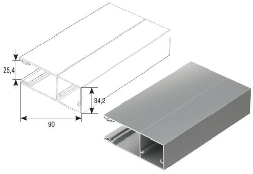 RG90MS02 DoorHan - Направляющий профиль с щеткой RG90MS