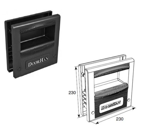 DHF09LG DoorHan - Ручка-ступенька для промышленных секционных ворот с логотипом