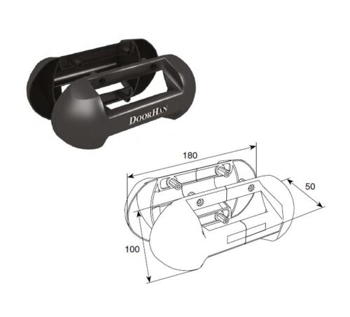 DH25131LG DoorHan - Ручка выступающая c логотипом
