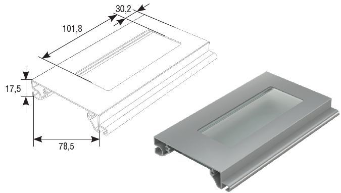 RHE78G01 DoorHan - Профиль экструдированный RHE78G