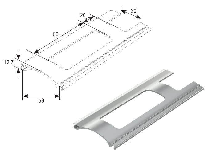 RHE56GM02 DoorHan - Профиль экструдированный RHE56GM