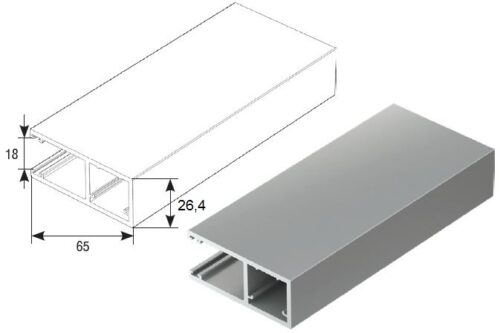 RG65S02 DoorHan - Направляющий профиль усиленный RG65S