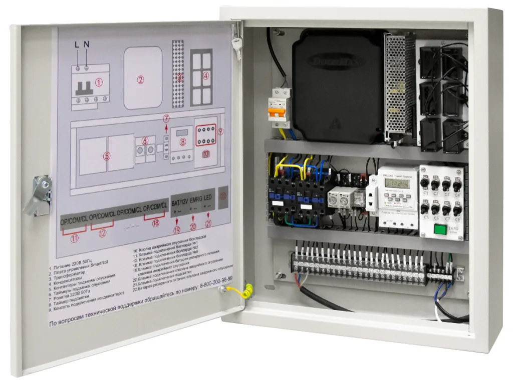 CB-HB220-8 DoorHan - Блок управления на 8 боллардов CB-HB220-8